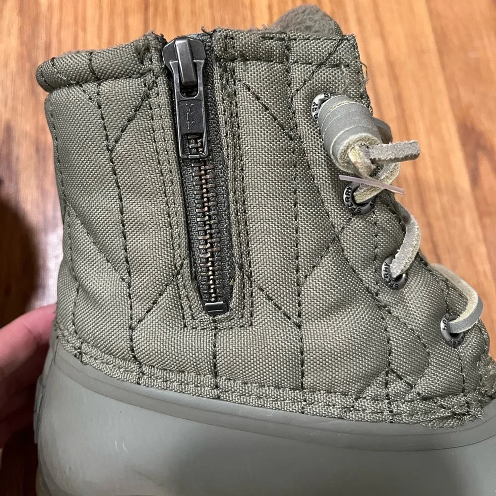 Sperry Green Quilted Saltwater Duck Boots